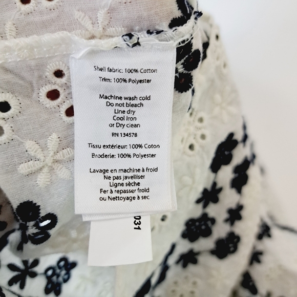 Vineyard Vines‎ Autumn Eyelet Ruffle Sleeve Floral Top - Picture 10 of 12